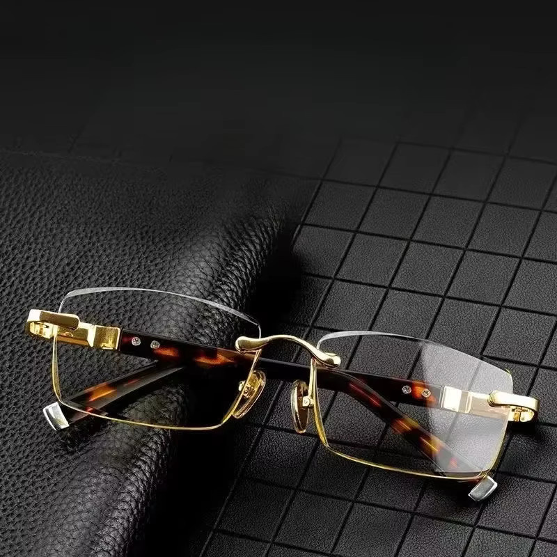 MDOD Lesebrille, Metall, rectangular, gold, Unisex - Bild 3