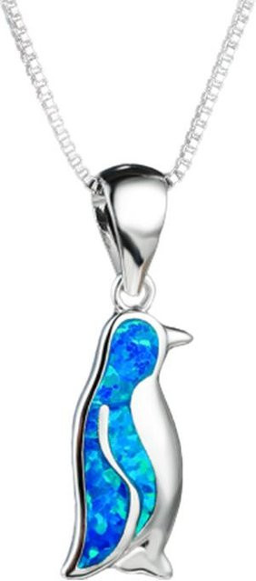 YIRAN Jewelry Halskette Pinguin, Kupfer, Weiß, Zirkonia, Kristall, Mädchen - Bild 1