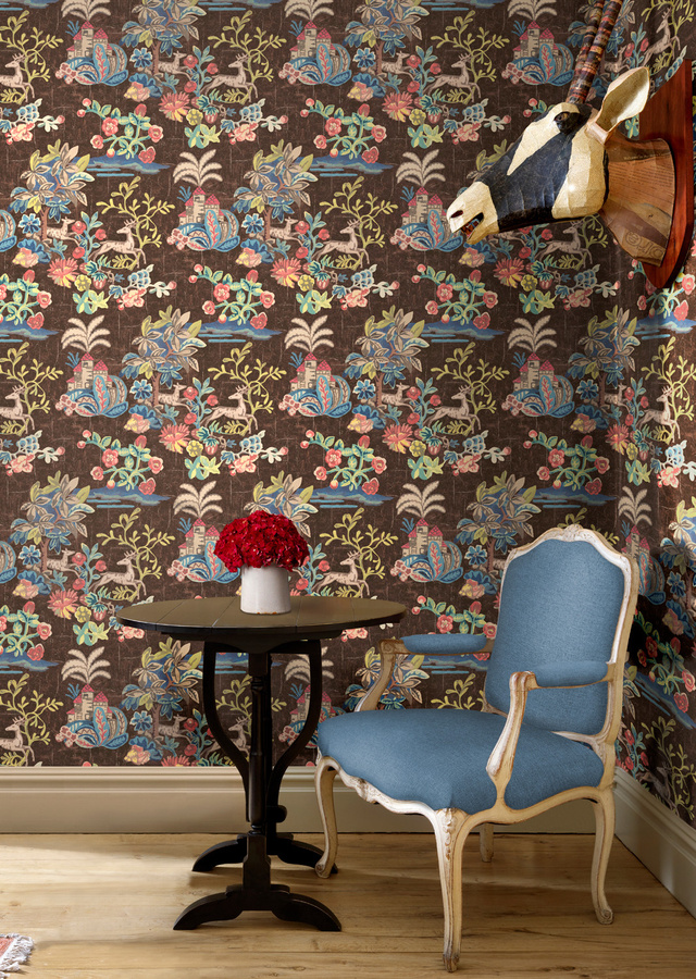 GP & J Baker Tapete Knight's Tale in Braun mit floralem und botanischem Motiv als Vlies-Tapete - Bild 1