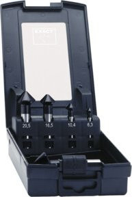 Exact Kegelsenker-Set Advanced TIALN Form C CBN geschliffen 90 Grad 6,3-25,0 mm in Schwarz - Bild 1