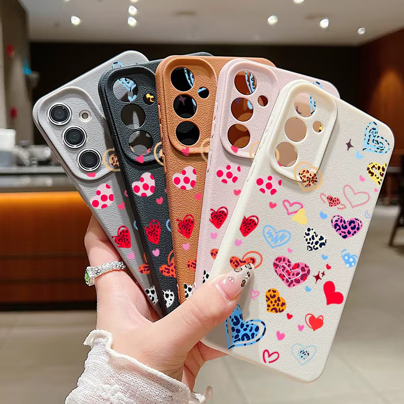 Bunte Herz Handyhülle aus weichem Silikon für Samsung Galaxy S25 S24 S23 S22 Ultra Plus FE und A-Serie in Multicolour - Bild 4