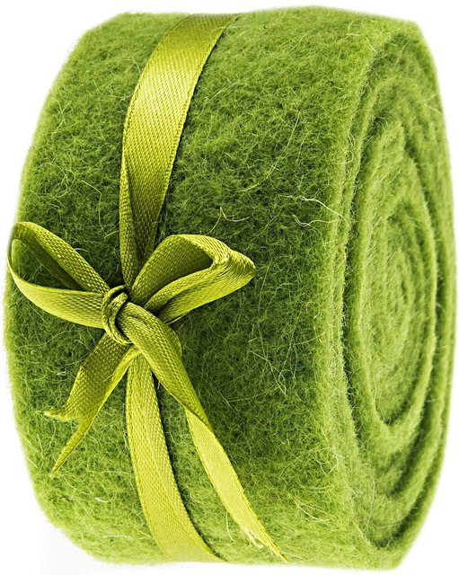 idee. Creativmarkt Dekoband aus Filz in Blattgrün, Breite: 5 cm, Länge: 200 cm - Bild 1