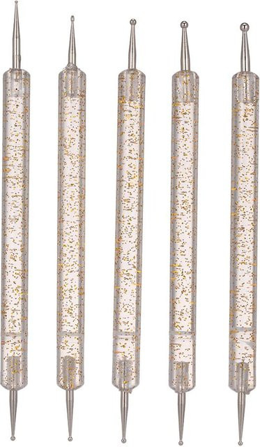 TOMTOP JMS Nail Art Punktierstift, 5 Stück, Gold, Glänzend - Bild 1