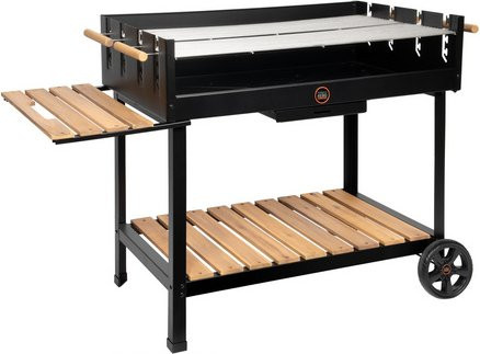 BBQ Hero Holzkohlegrill Vereinsgrill aus Edelstahl in Schwarz mit Grillfläche 99 x 57,5 cm - Bild 1