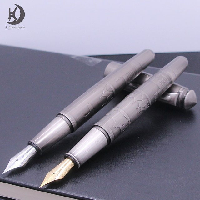 JD-021 Saudi-arabischer Füllfederhalter aus Kupfer mit Iridium-Feder in Gold oder Silber - Bild 1