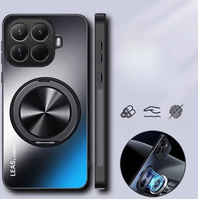 AG Frosted Schutzhülle für Xiaomi 15T 14T Pro mit Magnetring und Ständer in Purple - Bild 1