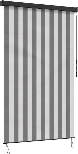 vidaXL Rollo in Anthrazit und Weiß aus Stoff und Aluminium, Breite: 160 cm, Höhe: 250 cm - Bild 1