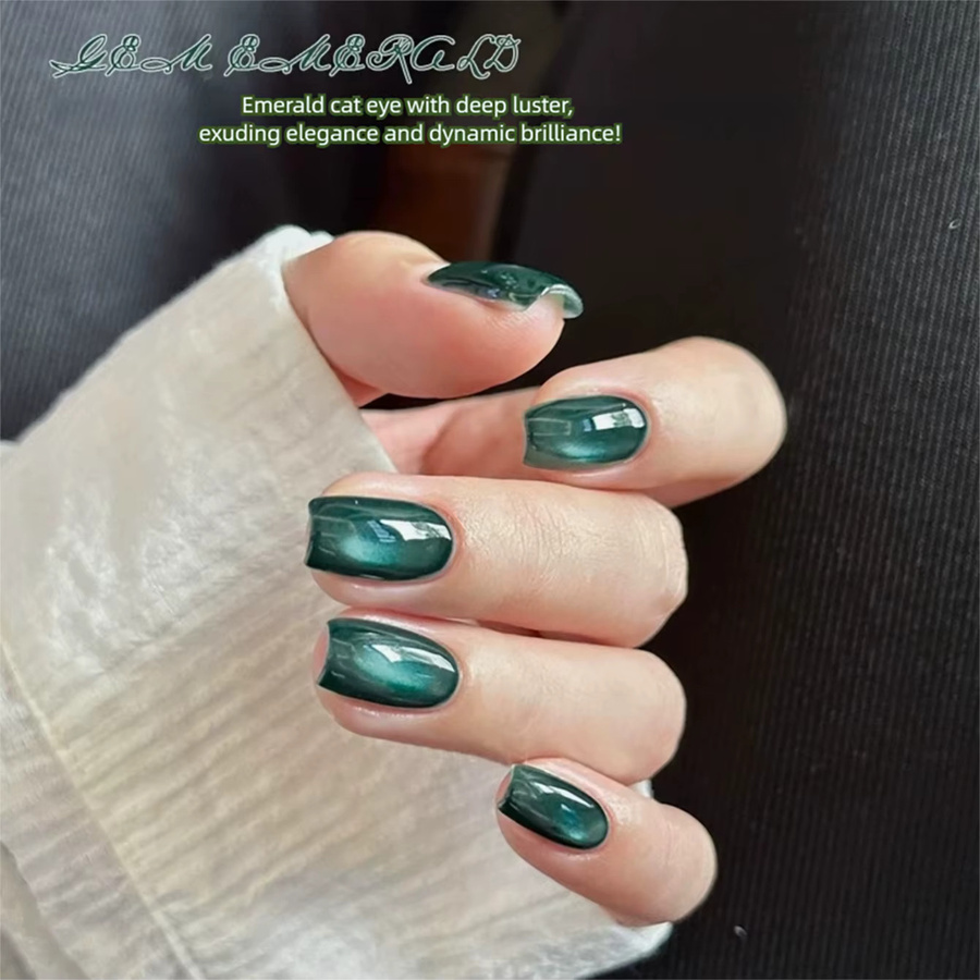 MIANEL Gel-Nagellack, Smaragdgrün, Schimmernd, 10 ml - Bild 2