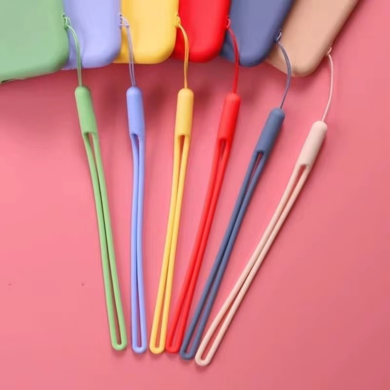 5 oder 10 Stück Silikon Handy Lanyard Halter als Handgelenkband für dein Smartphone, Schlüsselbund oder ID-Abzeichen in Pink und Multicolour - Bild 4