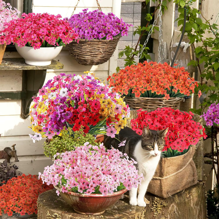 5 Stück künstliche Pflaumenblüten von HUAFENFEN in Multicolour für Hochzeitsdekoration und Fotografie-Requisiten - Bild 5