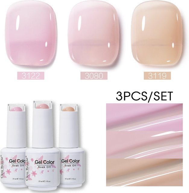 Clou Beaute Nagellack-Set, Rosa, Glänzend, 3 x 15 ml - Bild 1