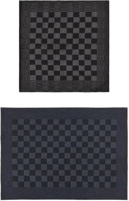 vidaXL 10-teiliges Handtuch-Set aus Baumwolle in Schwarz und Grau - Bild 1