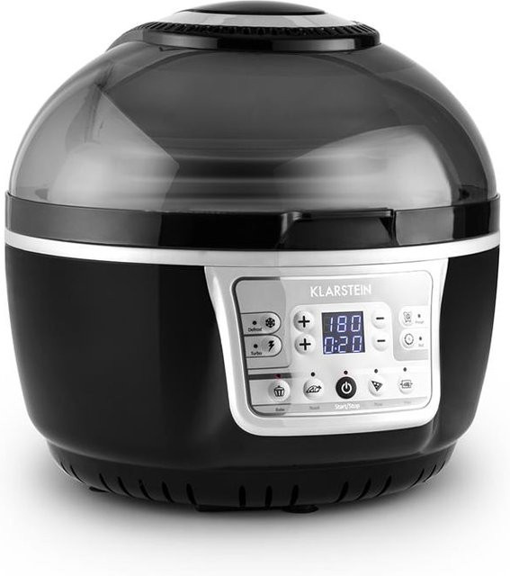 Klarstein VitAir Turbo Heißluftfritteuse in Grau-Schwarz mit 1400W und 10l Fassungsvermögen - Bild 1