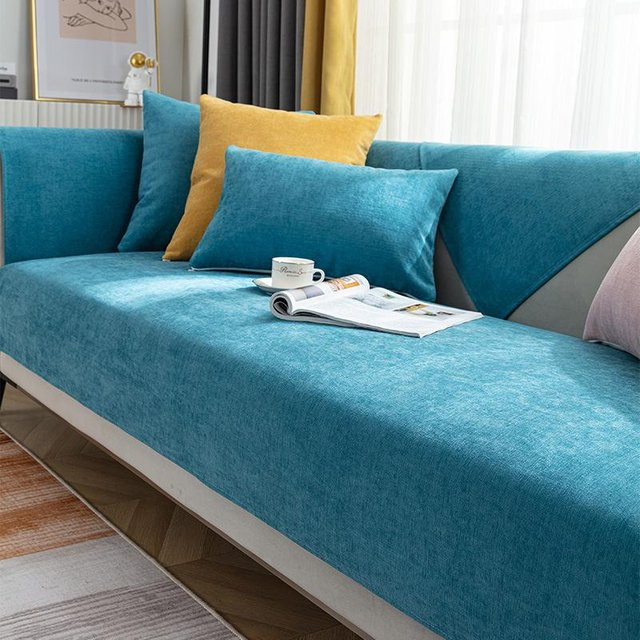 Wasserdichter und kratzfester Sofa Schonbezug von Your Warm Home in Blau, B/B: 110 x 110 cm - Bild 1