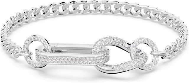 Swarovski Gliederarmband, Weiß, Silber, Kristall, Damen - Bild 1