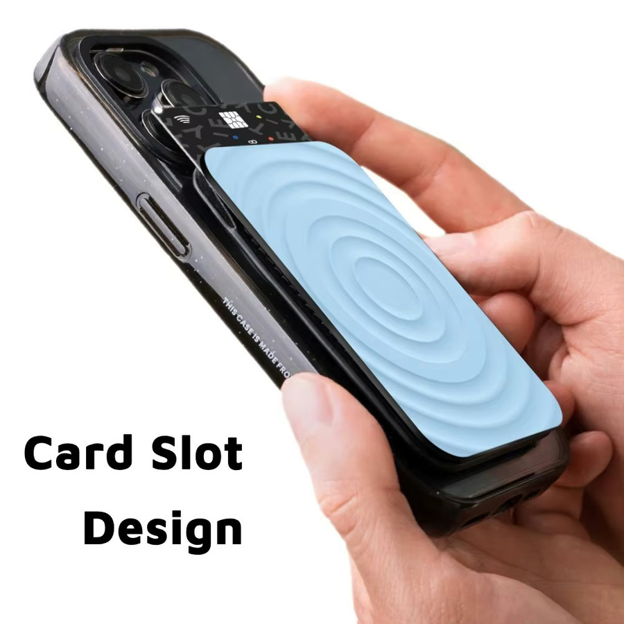 2in1 Magnetische Flüssigsilikon Handyhülle mit Kartensteckplatz und NFC-Funktion in Braun - Bild 3