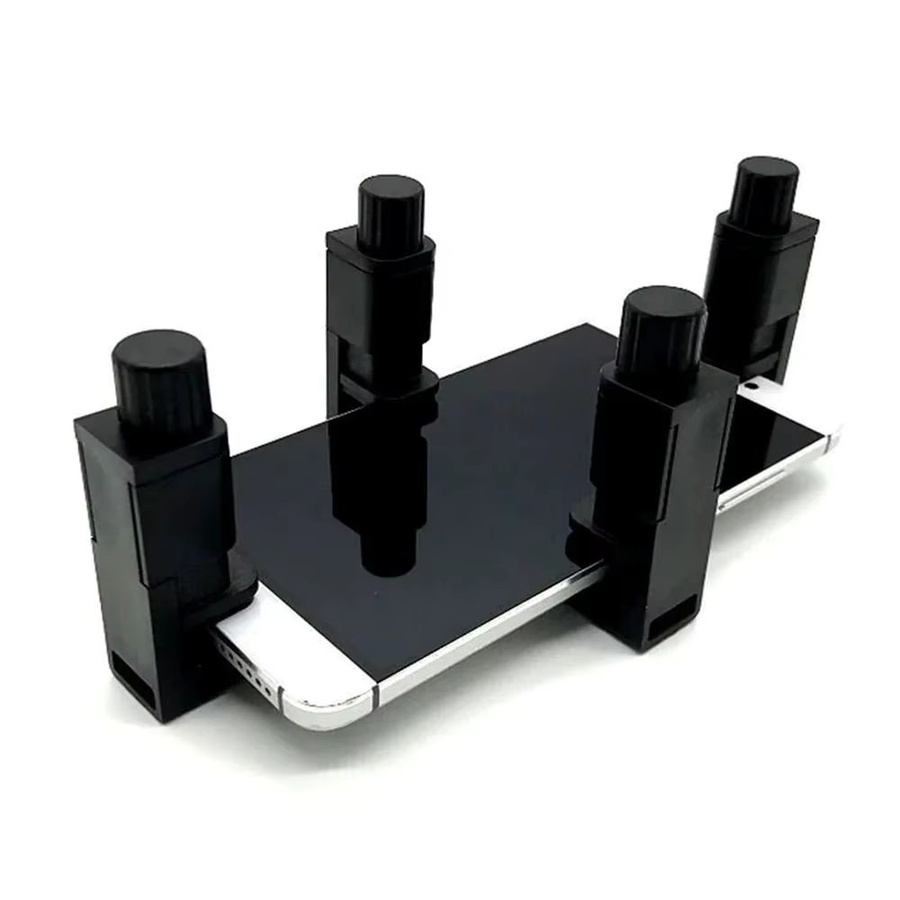 4er-Set Verstellbare Handy-Reparaturklemmen zur Display-Befestigung Universal Werkzeug-Set Schwarz und Gelb - Bild 4
