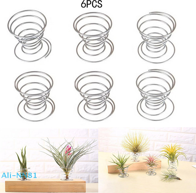 6er Set Blumentopf aus Edelstahl für Air Plants und Tillandsien von SHNGki - Bild 1