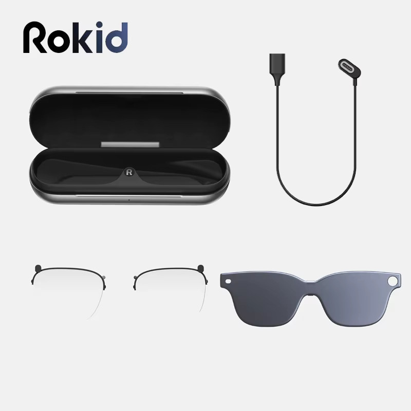 Rokid Zubehör Set mit Clip-On-Sonnenbrille, Korrekturgläsern, Ladekabel, Ladeetui und Power Capsule - Bild 2