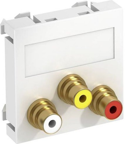 OBO Bettermann Abdeckung Multimediaträger, Weiß, B/H/T: 4,5 x 4,5 x 0,9 cm - Bild 1