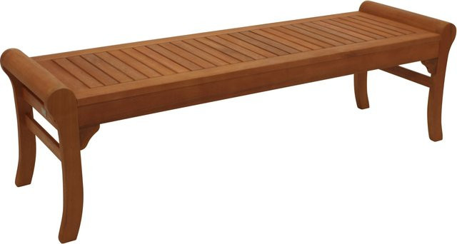 DEGAMO Hockerbank IPENEMA 3-Sitzer aus geöltem Eukalyptus Holz in Braun, FSC-zertifiziert - Bild 1