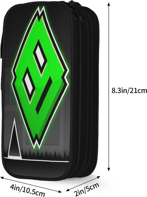 Fancy Style Studio Geometrie Würfel Federmäppchen mit großer Kapazität und doppellagigem Design in Multicolour - Bild 1