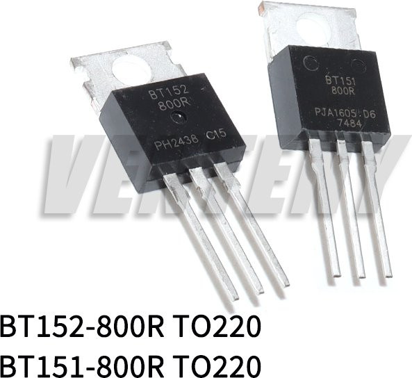VENTENY BT152-600R Thyristor im TO-220 Gehäuse, 10 Stück, Schwarz - Bild 1