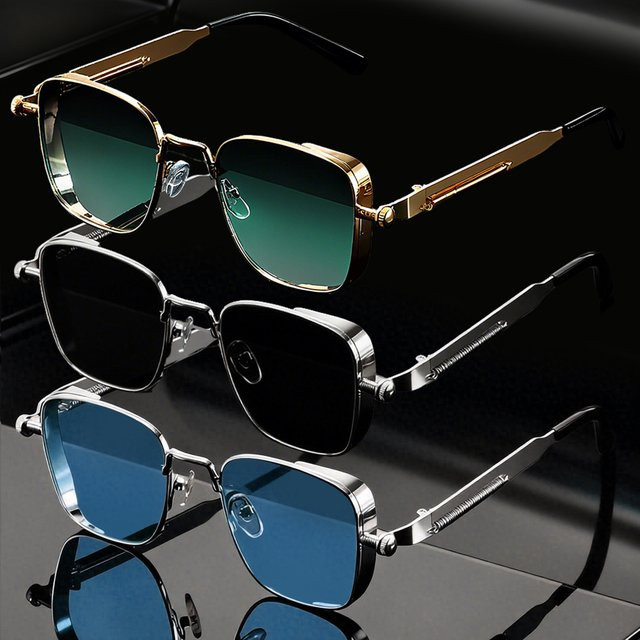AWGSEE Sonnenbrille, quadratisch, Metall, Unisex - Bild 1