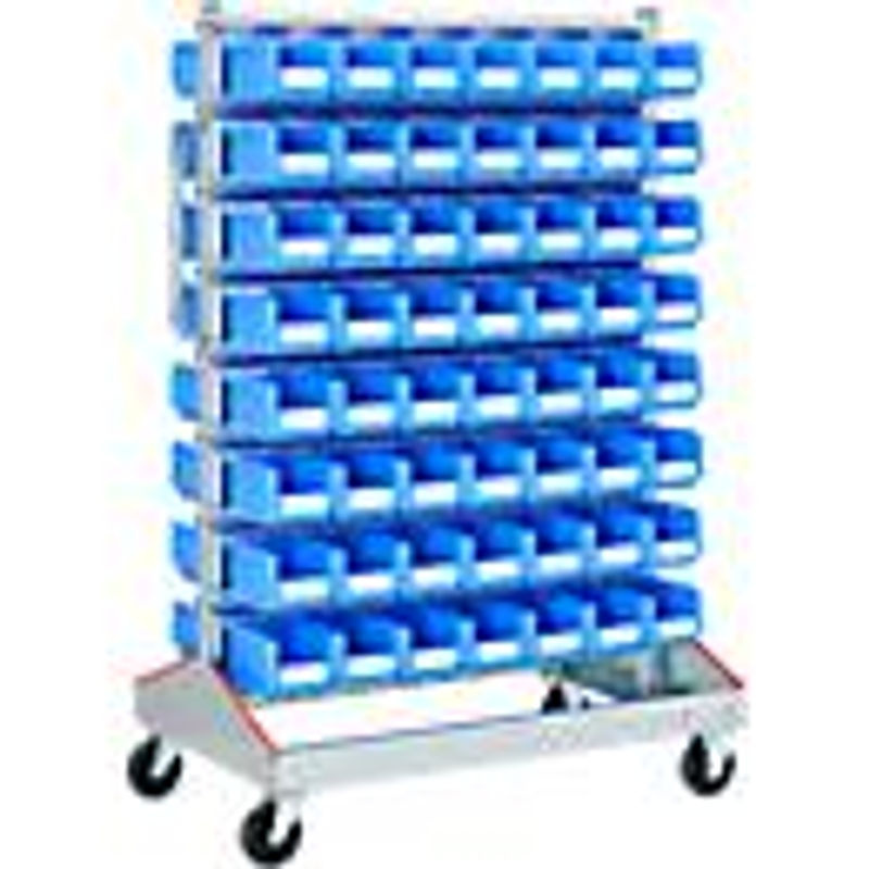 Bito Sichtrollwagen SRW22 für Sichtlagerkästen, zweiseitig nutzbar, blau, B/T/H: 113,0 x 71,0 x 170,5 cm - Bild 2