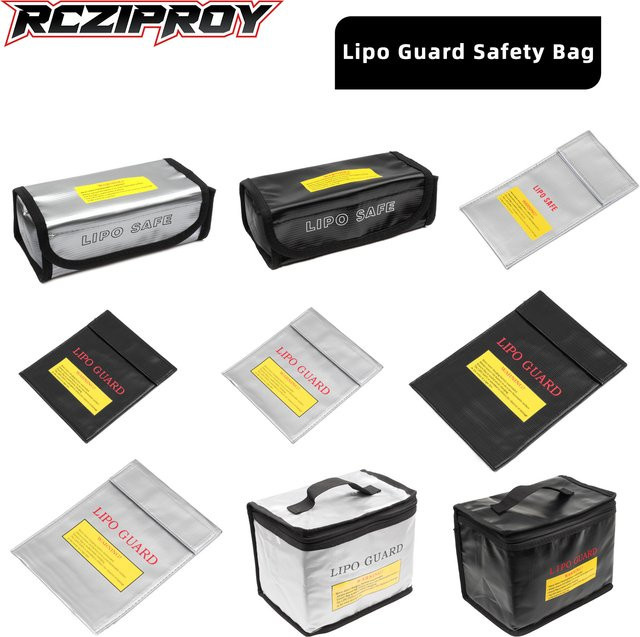 RCZIPROY Lipo-Akku Sicherheitstasche Feuerfeste und Explosionsgeschützte Schutztasche für RC-Autos und Drohnen zur sicheren Ladung und Aufbewahrung - Bild 1