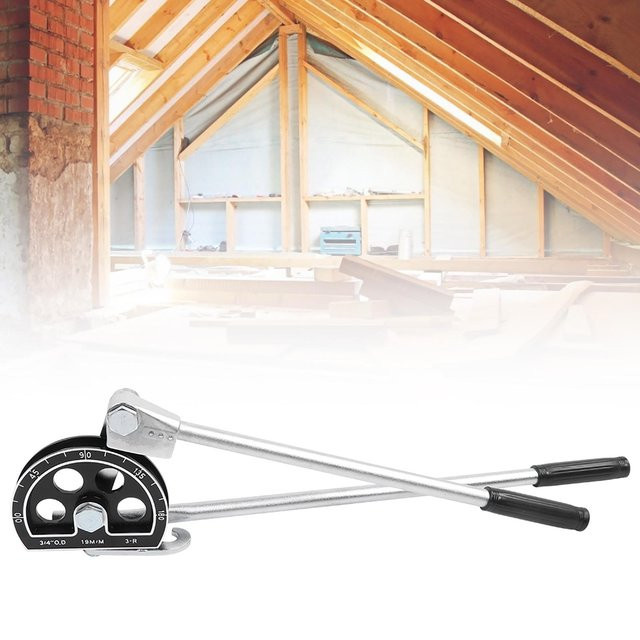 Nensit Rohrbieger Handwerkzeug aus Stahl und Aluminiumlegierung für Kupferrohre 3/4 Zoll 180 Grad in Beige und Silber - Bild 1