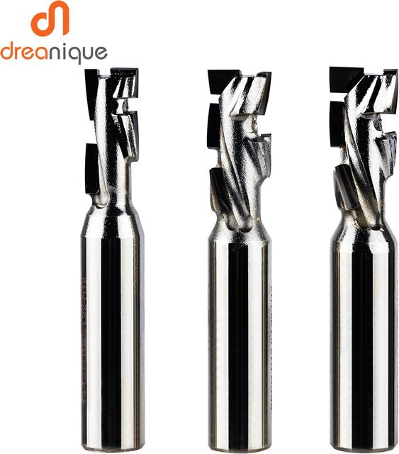 Dreanique PCD-bestückter Spiralfräser für Holzbearbeitung, Kompressionsfräser in Silber, Durchmesser: 12-12,7 mm - Bild 1