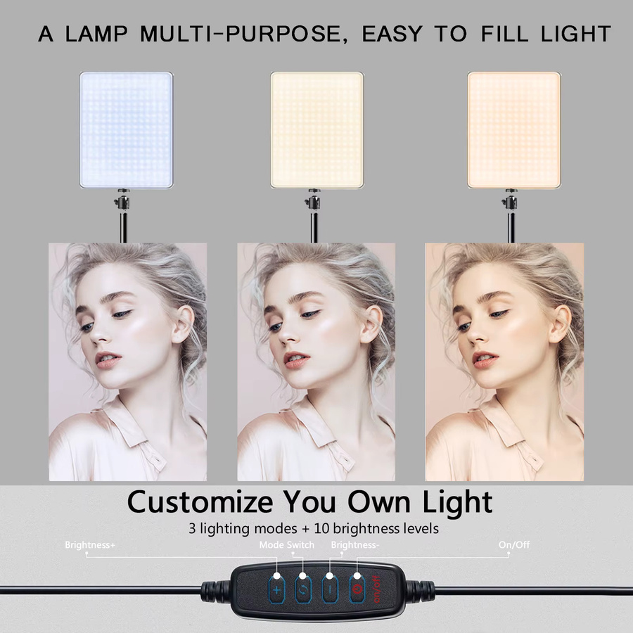 BTFOOR LED-Videoleuchten mit Stativ für Fotostudio, Live-Streaming und Konferenzfotografie - Bild 5