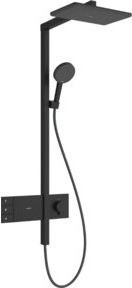 Hansgrohe Showerpipe Raindance Alive Q 2jet Duschsystem mit Thermostat und Regendusche in Schwarz Matt - Bild 1