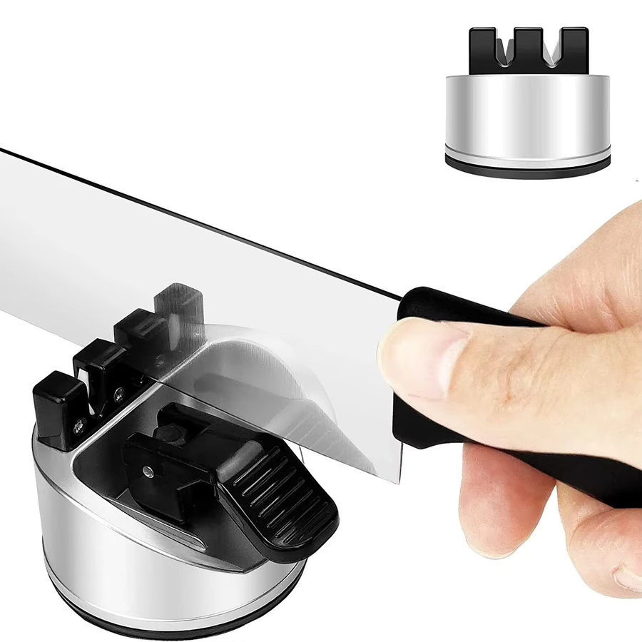 Zwilling Messerschärfer mit Saugfuß in Silber für Küchenmesser und Taschenmesser - Bild 2
