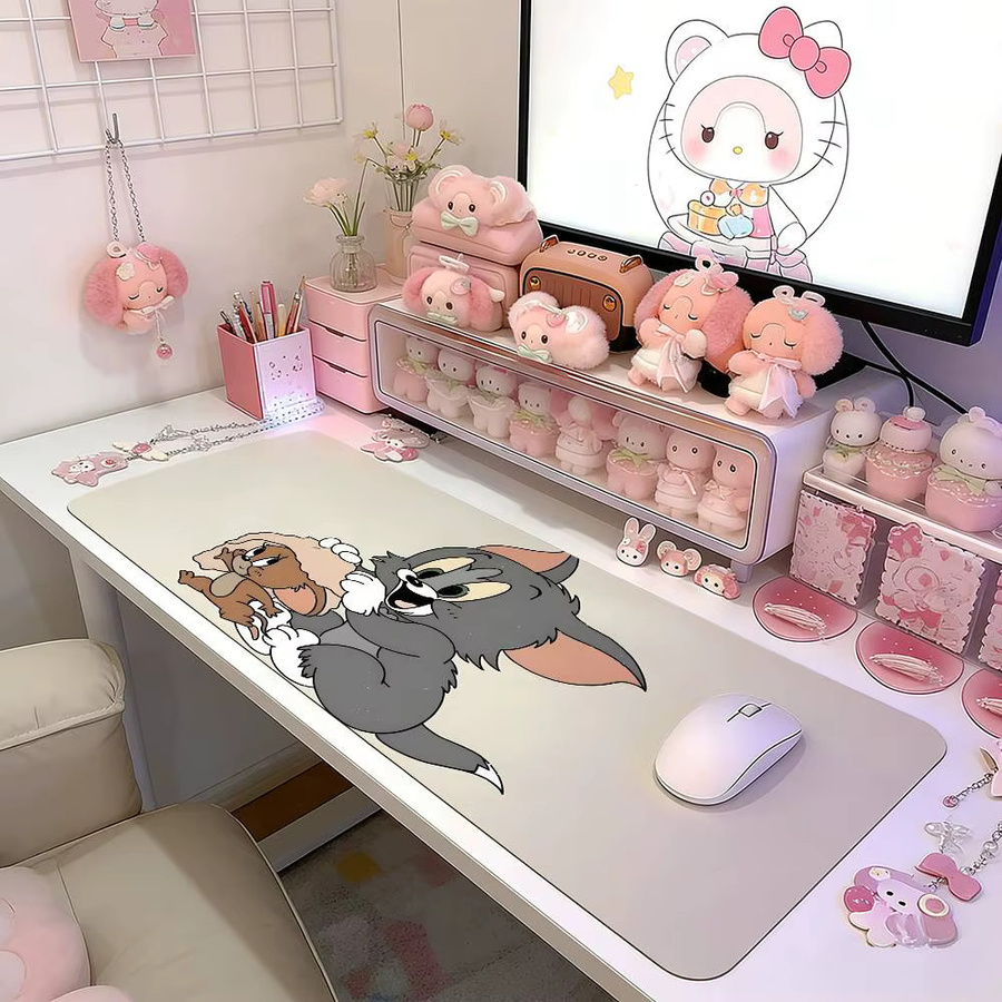 Bilibili T-Tom und J-Jerry Mauspad Sakura Anime Gaming-Schreibtischunterlage Multicolor - Bild 2
