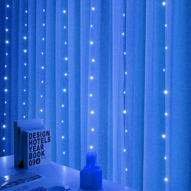Febell LED-Lichterkette als Vorhang mit Fernbedienung und USB-Anschluss, RGB Multicolour, B x H: 3 x 2 m, 205 LEDs - Bild 1
