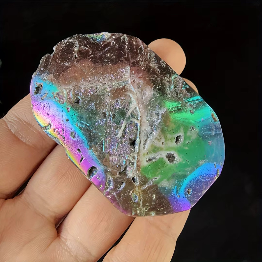 Aura-Sphalerit-Handstein von CrystalHola in Multicolour im Bohemian-Stil als organische Wohndekoration - Bild 2