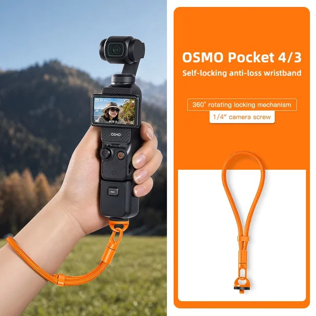 DJI Anti-Verlust-Handschlaufe in Orange für Osmo Pocket 4 und Osmo Pocket 3 als sturzsicheres Sicherheitsband Zubehör - Bild 1