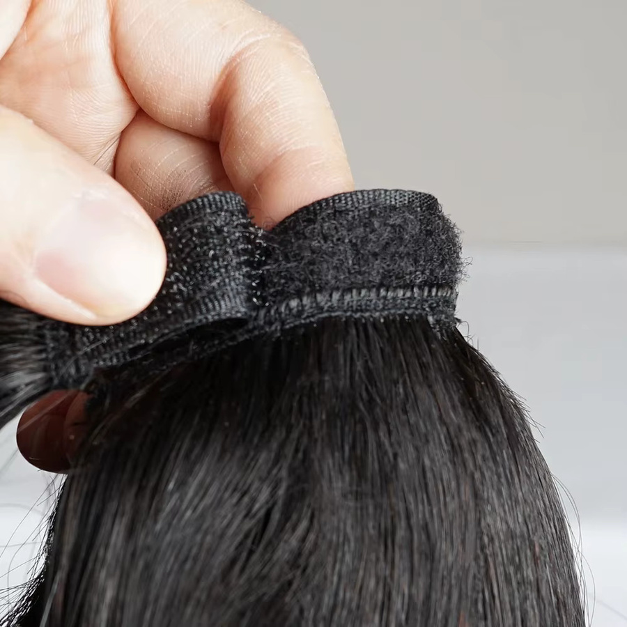 Dula A Hair Echthaar-Pferdeschwanz-Extensions, Damen, Natürliches Schwarz - Bild 4