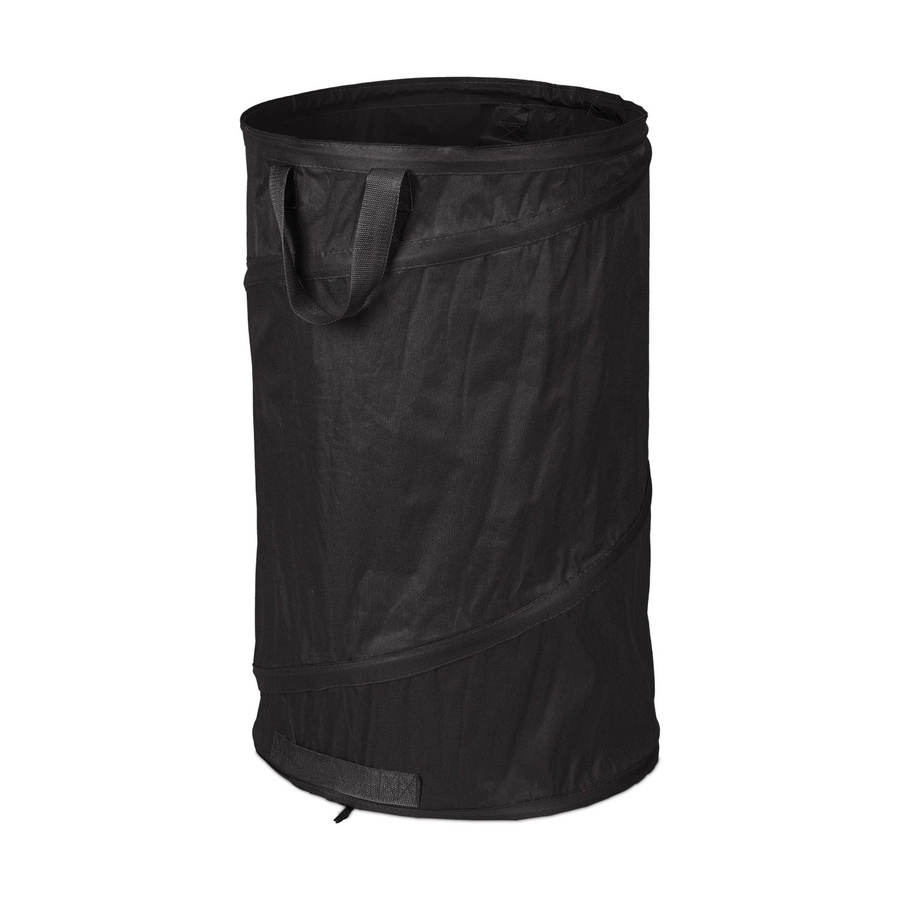 Relaxdays Laubsack 2er Set aus Polyester in Schwarz, selbststehend und UV-beständig, Volumen: 120 l, Höhe: 72 cm, Breite: 45 cm - Bild 2