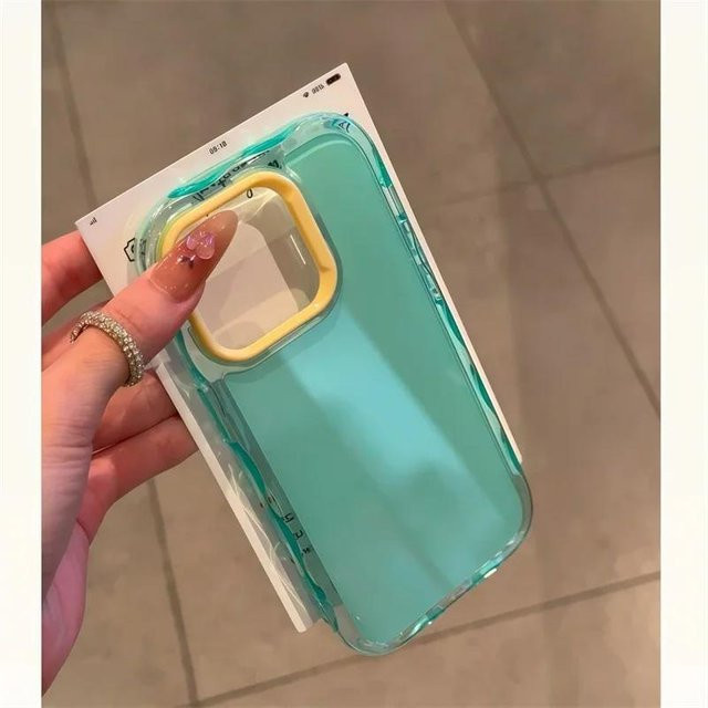 Stoßfeste Gelee Handyhülle für iPhone 17 Pro Max 16 15 14 13 12 11 in Türkis - Bild 1