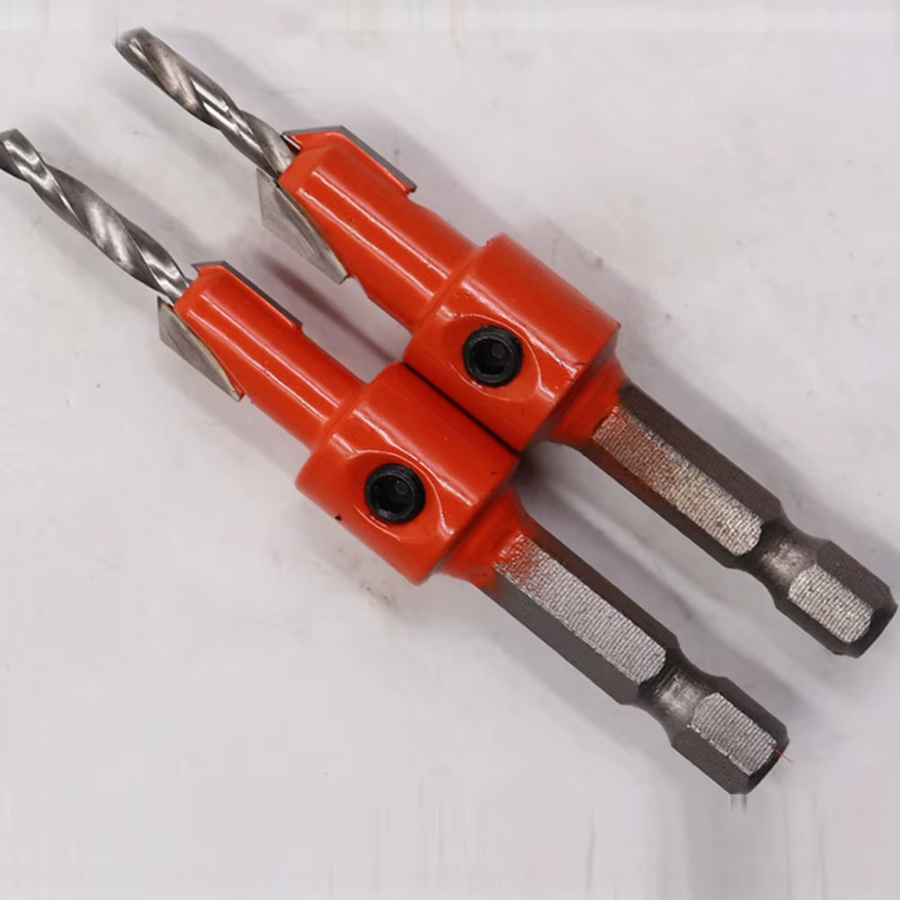 DAZZLEEX Holzbearbeitung Bohrer Set mit Sechskantschaft, Senker und Router Bit für Pilotlöcher in Orange - Bild 4