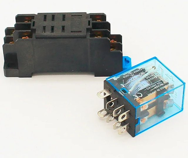 ELECAPITAL Allzweckrelais LY2N LY2NJ mit 8-Pin-Sockel für DC 12V 24V und AC 110V 220V - Bild 1
