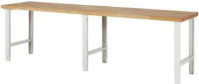 Rau Werkbank 7000-1 höhenverstellbar braun aus Holz und Stahl, B: 300 cm, T: 70 cm, H: 79 bis 114 cm - Bild 1