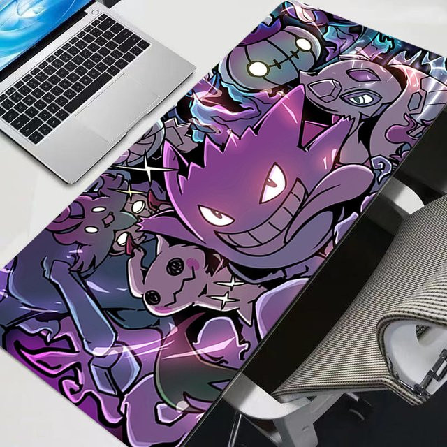 Potdemiel Mauspad Gengar Design in Purple für professionelle Sportspiele mit Lock Edge Gummi-Unterseite - Bild 1