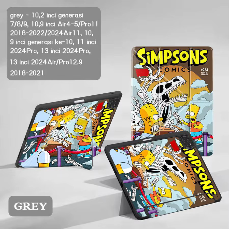 Simpsons Dinosaurier Schutzhülle mit Halterung für iPad Mini 6, iPad Pro und iPad Air in Multicolour - Bild 3