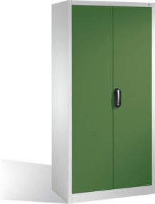 C+P Werkzeugschrank mit Drehtüren und Garderobenstange, Korpus Lichtgrau, Front Resedagrün, H: 195,0 cm, B: 93,0 cm, T: 50,0 cm - Bild 1