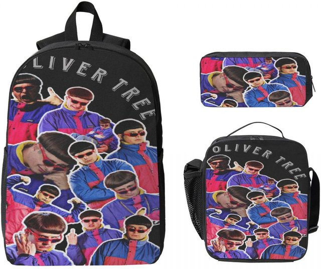 Schulset von Fancy Style Studio mit Rucksack, Brotdose und Federmäppchen in Multicolour für Jungen und Mädchen - Bild 1