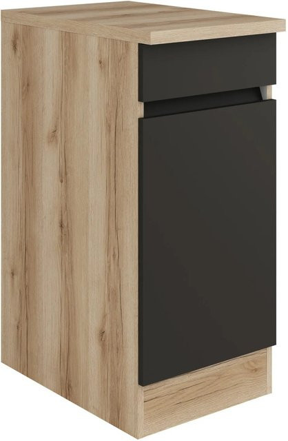 Optifit Küchen-Unterschrank Noah420 in Anthrazit Wildeiche Matt, B/T/H: 40 x 60 x 88 cm - Bild 1